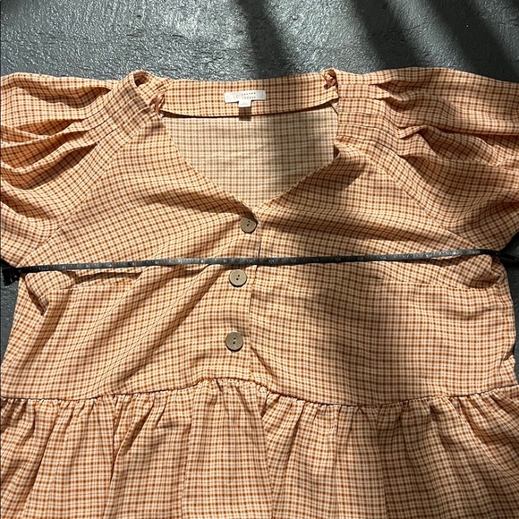 Lauren Conrad Checkered Peplum Top - Picture 5 of 6